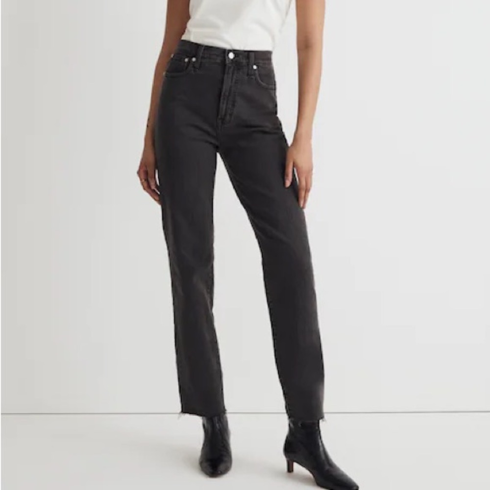 Madewell The Perfect Vintage Jean Black Lunar Wash Size 27 Straight Leg Classic